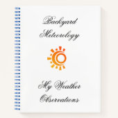 Backyard Meteorology Journal  Notitieboek (Voorkant)