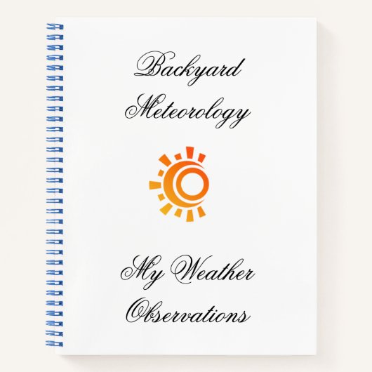 Backyard Meteorology Journal Notitieboek (Voorkant)