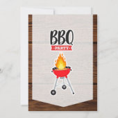 BACKYARD PARTY BBQ BIRTHDAY INVITATION KAART (Achterkant)