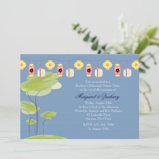 Backyard Soiree Invitation Kaart (Staand voorkant)