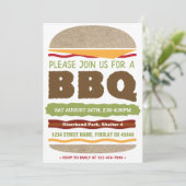 Backyard Summer BBQ Hamburger design Kaart (Staand voorkant)