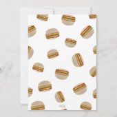 Backyard Summer BBQ Hamburger design Kaart (Achterkant)