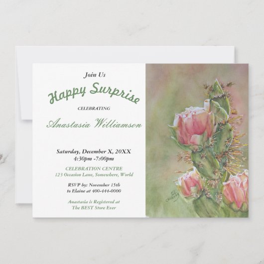 BACKYARD SURPRISE PARTIJ INVITATIE KAART (Voorkant)