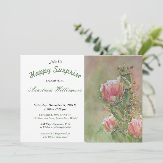 BACKYARD SURPRISE PARTIJ INVITATIE KAART (Staand voorkant)