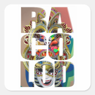 BACOLOD MASSKARA FEEST VIERKANTE STICKER