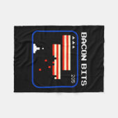 Bacon 8-bits videogame speler Retro Nerd Geek Fleece Deken (Voorkant (Horizontaal))
