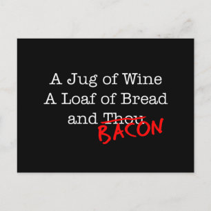 Bacon A Jug of Wine Briefkaart