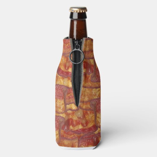 Bacon achtergrond patroon flesjeskoeler (Fles Achterkant)