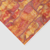 Bacon achtergrond patroon, grappig gebakken voedse tissuepapier (Detail)