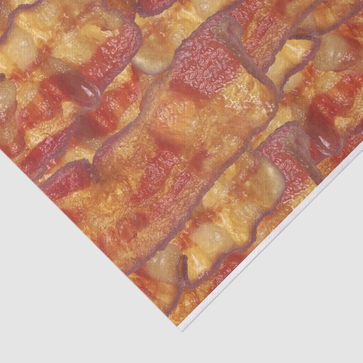 Bacon achtergrond patroon, grappig gebakken voedse tissuepapier (Detail)