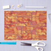 Bacon achtergrond patroon, grappig gebakken voedse tissuepapier (Craft)