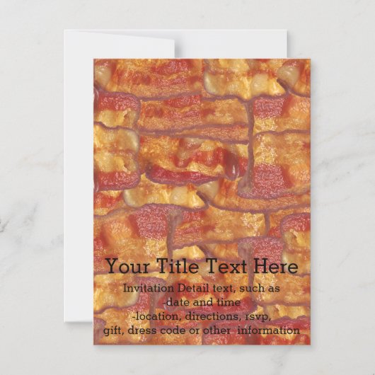 Bacon achtergrond patroon magnetische uitnodiging (Voorkant)