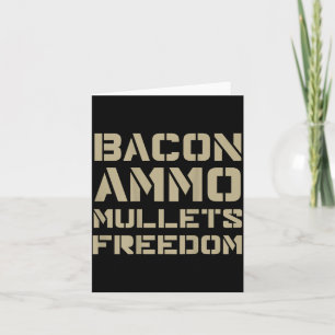 Bacon Ammo Mullets Dom (op achterkant) Kaart