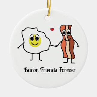 Bacon and Eggs beste vrienden cartoon ontbijt meme Keramisch Ornament