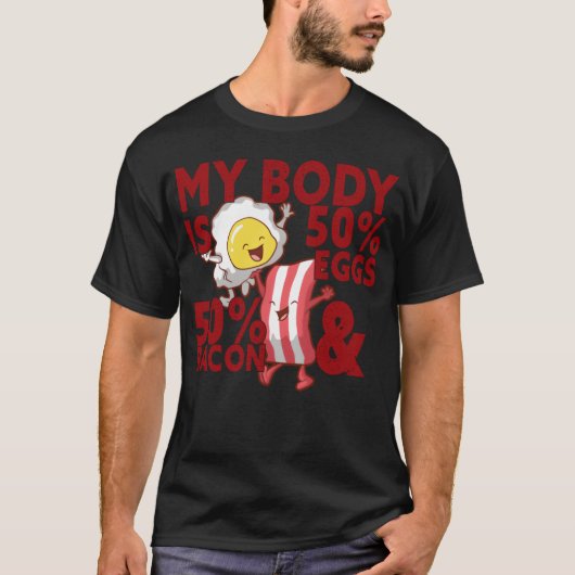 Bacon And Eggs Breakfast Fastfood Food Lover vinta T-shirt (Voorkant)