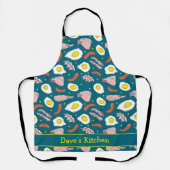 Bacon and Eggs Breakfast Food Patterned Schort (Voorkant)