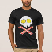 BACON AND EGGS COOL SKULL BONES SPOOF T-SHIRT (Voorkant)
