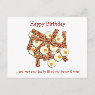 Bacon and Eggs Happy Birthday Briefkaart