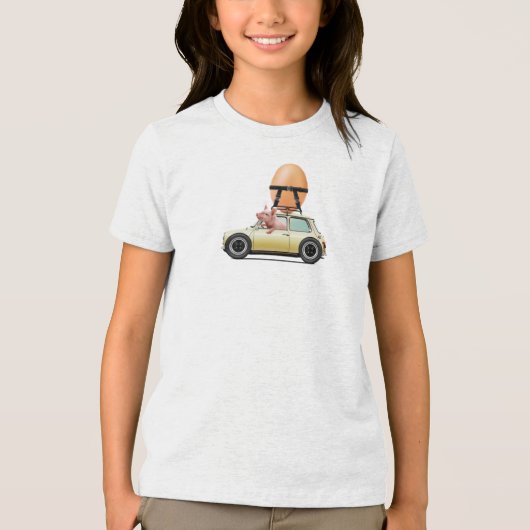 Bacon and Eggs on the Move – Vin Zzep Art Tri-Blend Shirt (Voorkant)