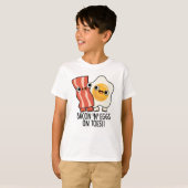 Bacon And Eggs On Toes Funny Toast Pun  T-shirt (Voorkant volledig)