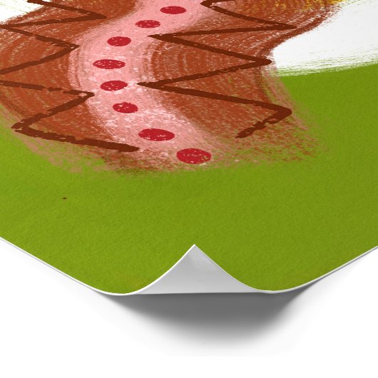 Bacon and Eggs Ontbijt Poster Wall Art (Hoek)