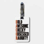 Bacon Attitude Bagagelabel (Achterkant verticaal)