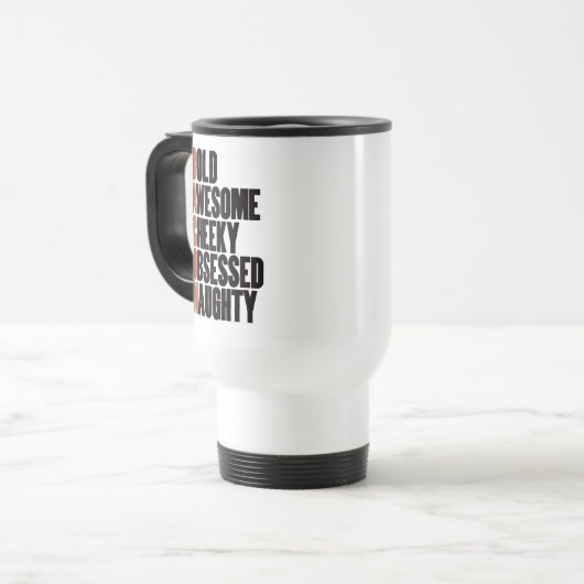 Bacon Attitude Reisbeker (Voorkant links)