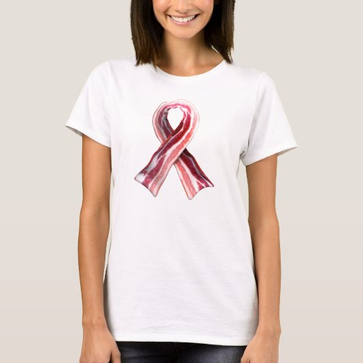 Bacon Awareness Ribbon T-shirt (Voorkant)
