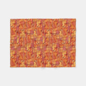 Bacon Background Pattern, Funny Fried Food Fleece Deken (Voorkant (Horizontaal))