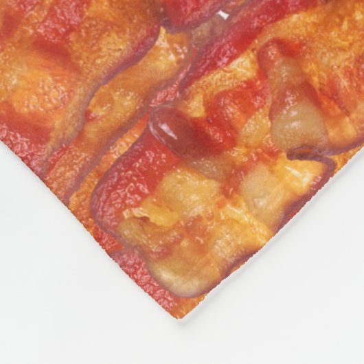 Bacon Background Pattern, Funny Fried Food Fleece Deken (Hoek)
