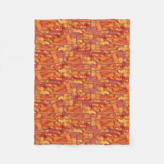Bacon Background Pattern, Funny Fried Food Fleece Deken (Voorkant)