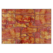 Bacon Background Pattern, Funny Fried Food Snijplank (Voorkant)