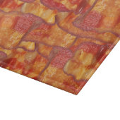 Bacon Background Pattern, Funny Fried Food Snijplank (Hoek)