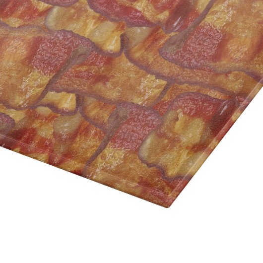 Bacon Background Pattern, Funny Fried Food Snijplank (Hoek)