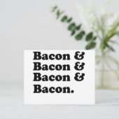 Bacon & Bacon & Bacon & Bacon - Bacon is geweldig! Briefkaart (Staand voorkant)