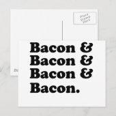 Bacon & Bacon & Bacon & Bacon - Bacon is geweldig! Briefkaart (Voorkant / Achterkant)