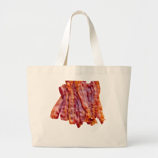 Bacon Bacon Bacon Bacon Grote Tote Bag (Voorkant)