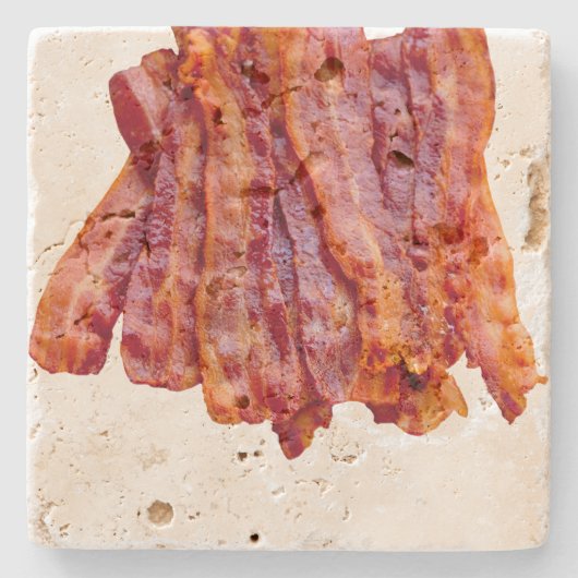 Bacon Bacon Bacon Bacon Stenen Onderzetter (Voorkant)
