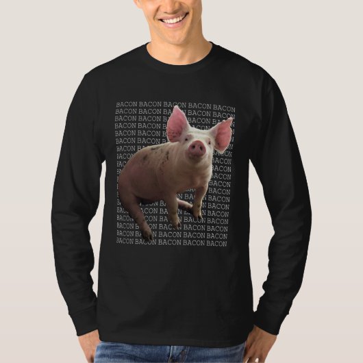 BACON BACON BACON  Cute and  Pig Bacon T-shirt (Voorkant)