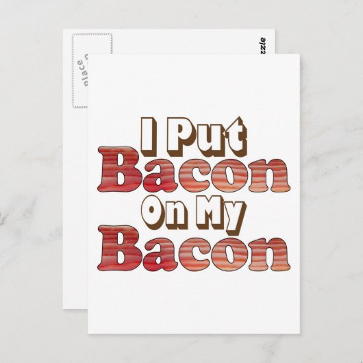 Bacon Bacon Briefkaart (Voorkant / Achterkant)
