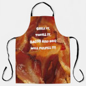 Bacon & BBQ in stijl, ons Funny Bacon Lover Schort (Voorkant)