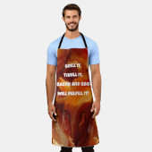 Bacon & BBQ in stijl, ons Funny Bacon Lover Schort (Gedragen)