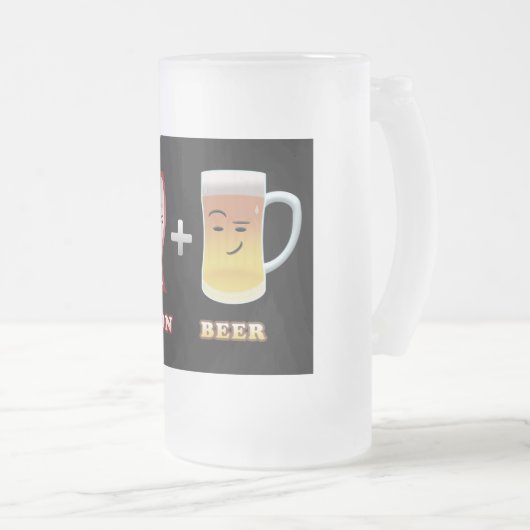 Bacon + beer zijn iets matglas bierpul (Voorkant rechts)