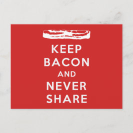 Bacon behouden en nooit delen briefkaart