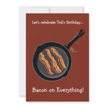 Bacon Birthday Party Invitation