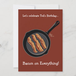 Bacon Birthday Party Invitation Kaart