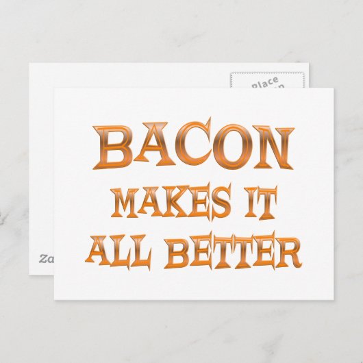 Bacon Briefkaart (Voorkant / Achterkant)