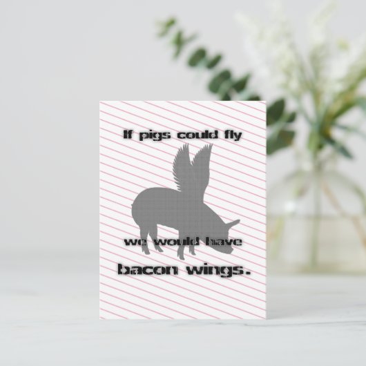 bacon briefkaart (Staand voorkant)
