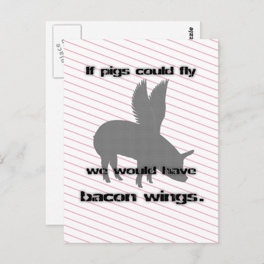 bacon briefkaart (Voorkant / Achterkant)