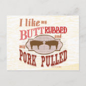 Bacon Butt Rubbed Pork Pulled Briefkaart (Voorkant)